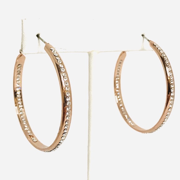 Zaxie Jewelry - Zaxie by Stephanie Taylor Rose Gold Hoop Earrings